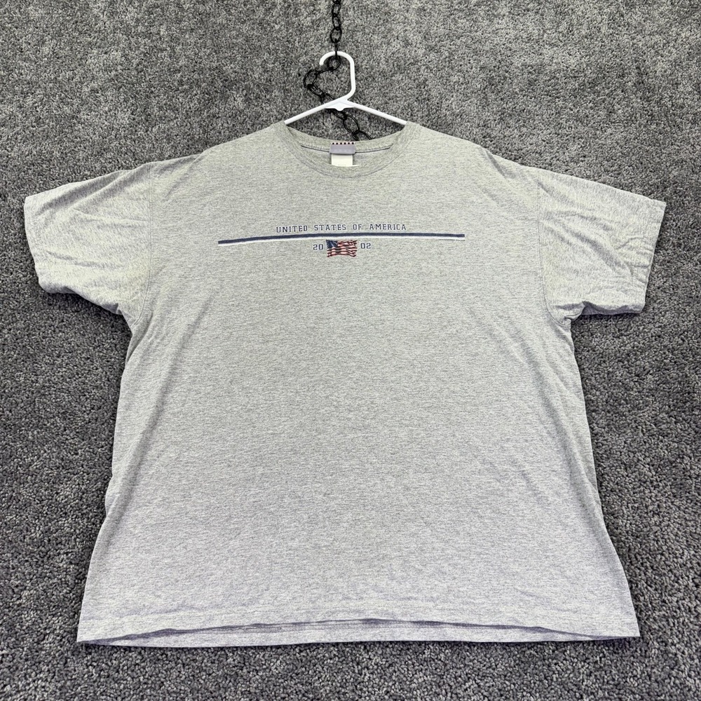 Vintage Sonoma Jean Company Shirt Mens XL Gray USA Flag Patriotic Tee 2002